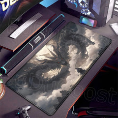 Dragon and Swordsman Gaming Desk Mat