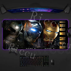 Iron Man RGB Mouse Pad Gaming LED Desk Mat