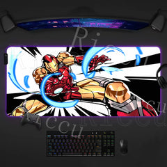 Iron Man RGB Mouse Pad Gaming LED Desk Mat