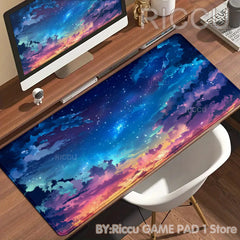 Japan Colorful night sky Mouse pad Desk Mat