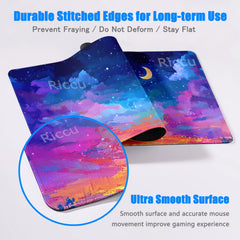 Japan Colorful night sky Mouse pad Desk Mat