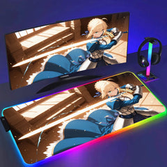 RGB Anime Fate Saber MousePad E-Sports LED Desk Mat