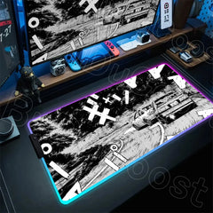E-Sports Initial D AE86 Mousepad RGB Gamer Desk Mat
