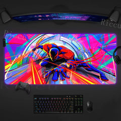 Spider Man Mouse Pad Anime RGB LED Desk Mat