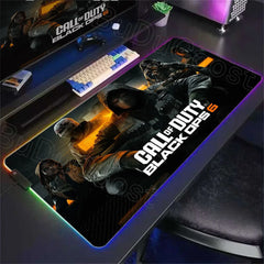 Call of D-Duty Black Ops 6 Black Ops 7  RGB LED Light Non-Slip E-sports Desk Mat