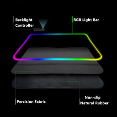 Iron Man RGB Mouse Pad Gaming LED Desk Mat