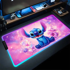 RGB Stitch Luminous Mouse Pad PC Kawaii Anime