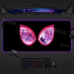 Spider Man Mouse Pad Anime RGB LED Desk Mat