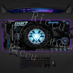Iron Man RGB Mouse Pad Gaming LED Desk Mat