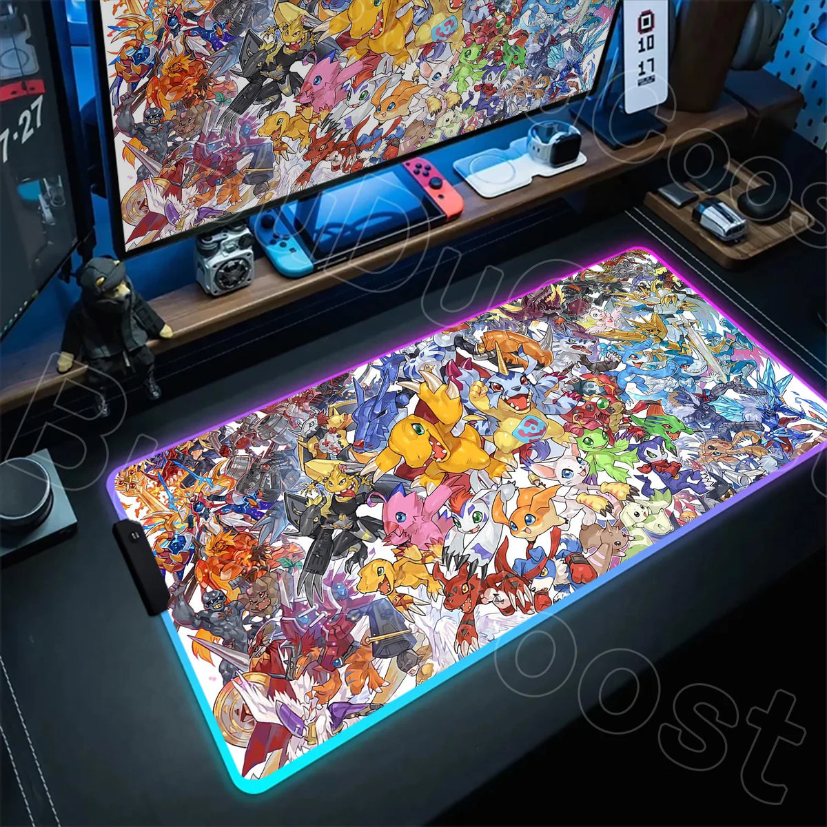 RGB Digimon Mouse Pad LED Desk Mat