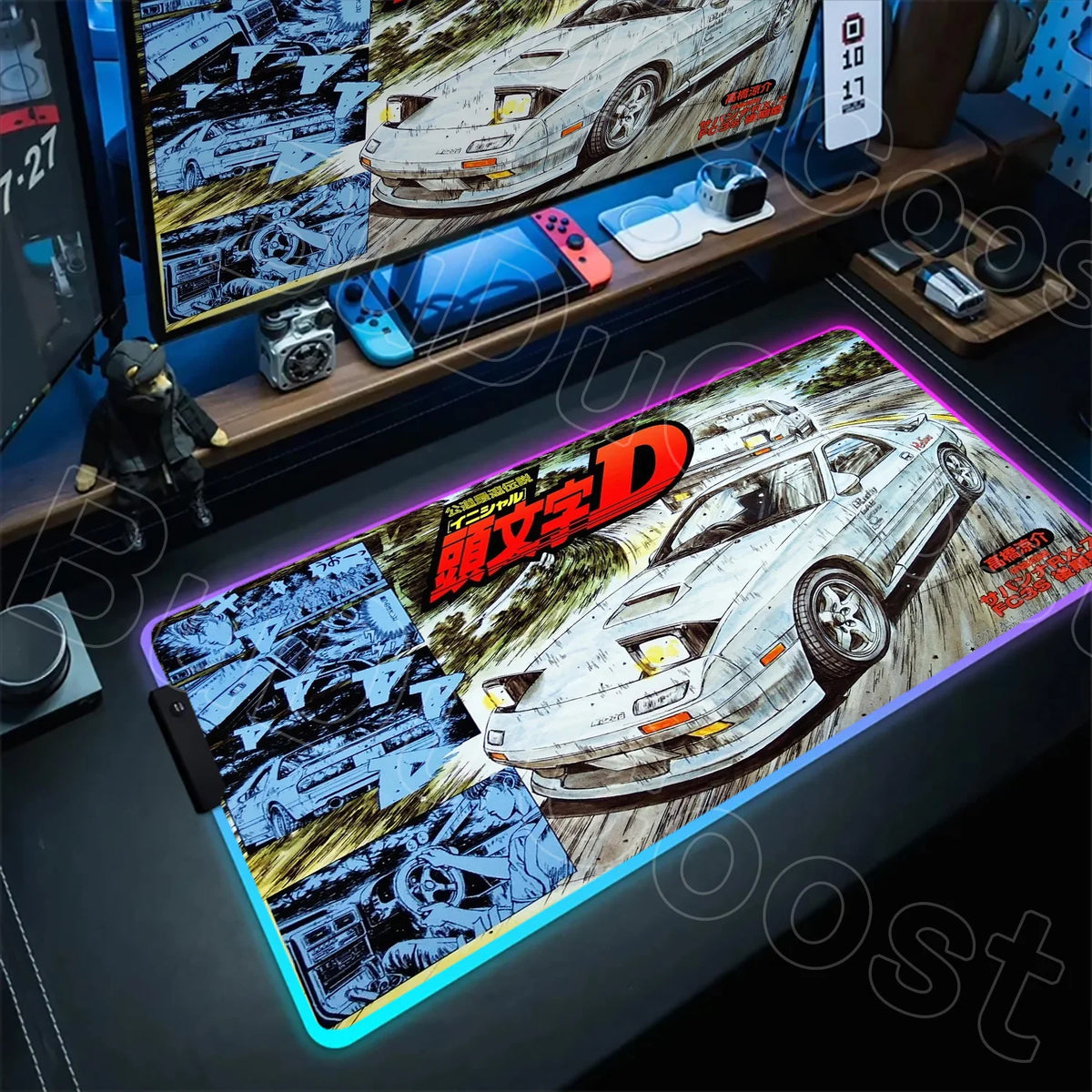 E-Sports Initial D AE86 Mousepad RGB Gamer Desk Mat