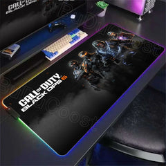 Call of D-Duty Black Ops 6 Black Ops 7  RGB LED Light Non-Slip E-sports Desk Mat