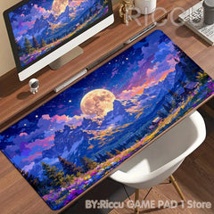 Japan Colorful night sky Mouse pad Desk Mat