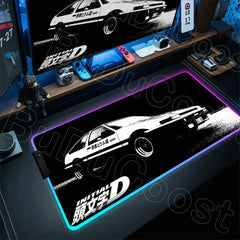 E-Sports Initial D AE86 Mousepad RGB Gamer Desk Mat