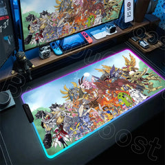 RGB Digimon Mouse Pad LED Desk Mat