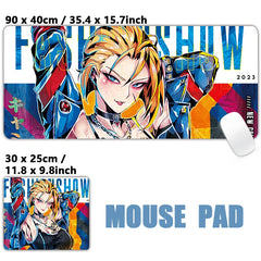 Sexy Anime Girls Succubus Albedo Ahegao Mousepad Desk Mat