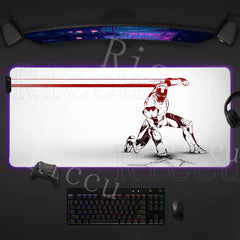 Iron Man RGB Mouse Pad Gaming LED Desk Mat
