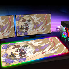 RGB Genshin Impact Game Pad Desk Mat LED