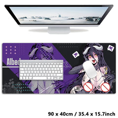 Sexy Anime Girls Succubus Albedo Ahegao Mousepad Desk Mat