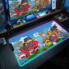 RGB Digimon Mouse Pad LED Desk Mat