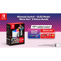Nintendo Switch OLED Mario Kart Bundle + 12 Months Nintendo Online Open Box
