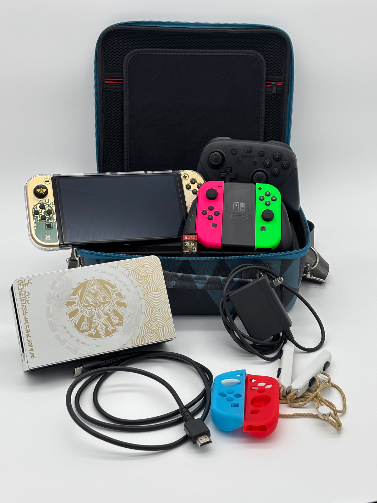 Nintendo Switch OLED Zelda Edition Super Bundle With Tears of the Kingdom included A-Grade quality Pre Owned