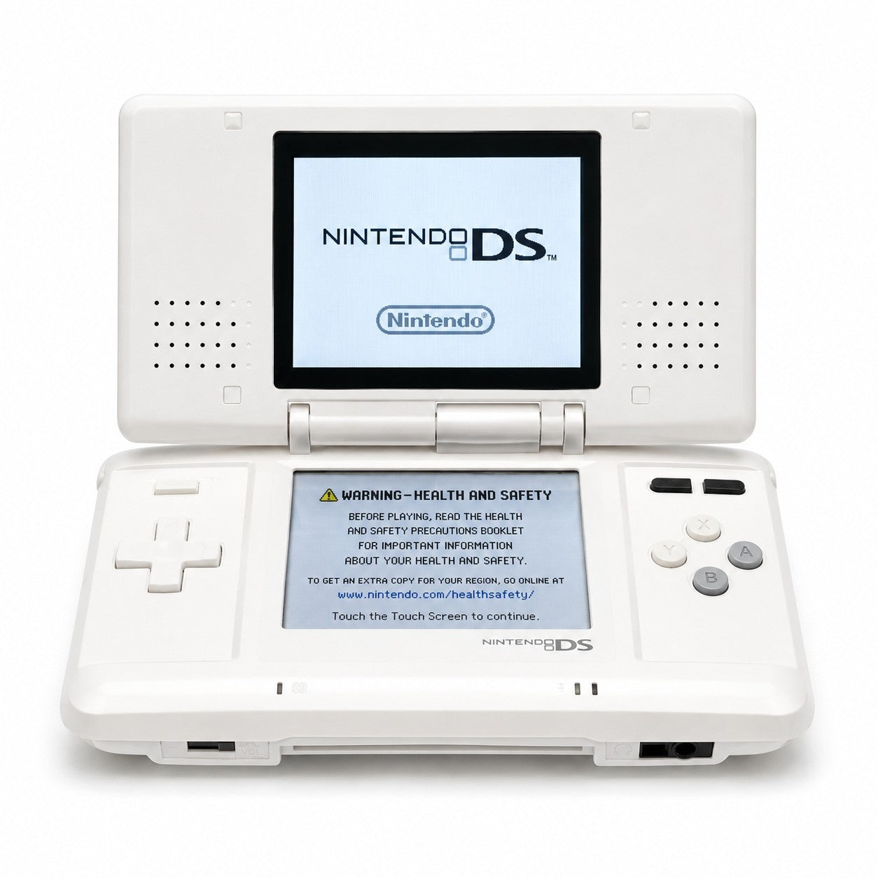Mobile2fix limited edition off-white Nintendo DS Lite handheld console with dual screens and classic button layout