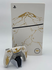 Mobile2fix PlayStation 5 Ghost of Yotei special edition console and DualSense controller with gold mountain art