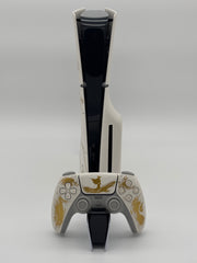 Mobile2fix PlayStation 5 Ghost of Yotei Special Edition console and matching DualSense controller in white and gold