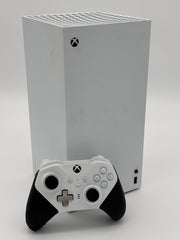 Mobile2fix white Xbox Series X digital console and Elite Series 2 controller bundle with visible wear on grip
